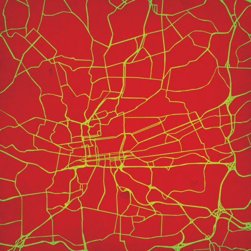 Johannesburg, South Africa Map Art by City Prints