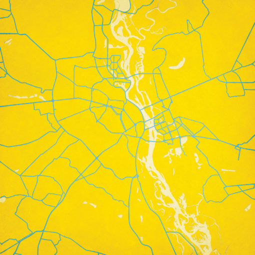 Kiev, Ukraine Map Art by City Prints