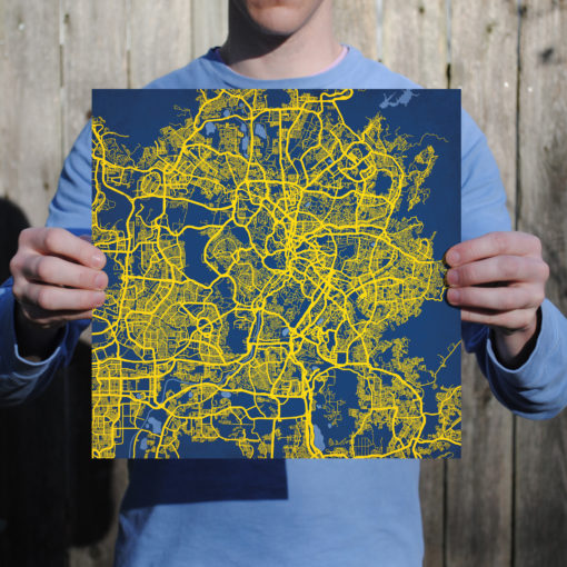Kuala Lumper, Malaysia Map Art by City Prints - Image 3