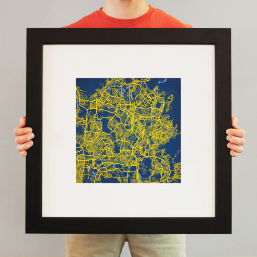 Kuala Lumper, Malaysia Map Art by City Prints - Image 4