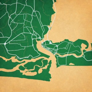 Lagos, Nigeria Map Art by City Prints