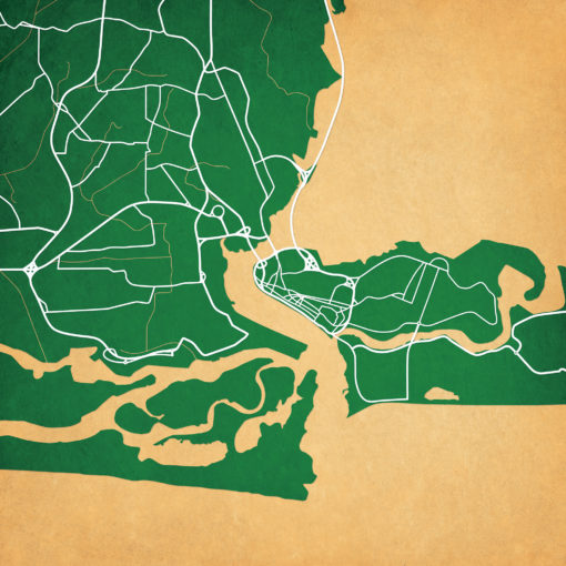 Lagos, Nigeria Map Art by City Prints