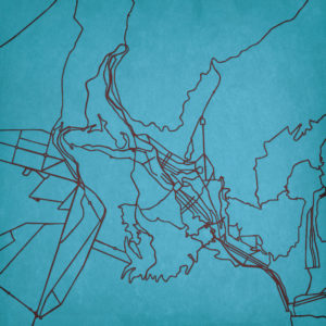 La Paz, Bolivia Map Art by City Prints