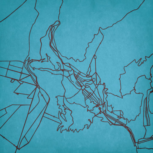 La Paz, Bolivia Map Art by City Prints