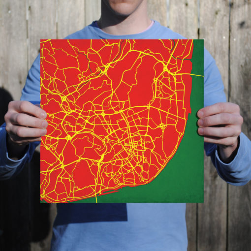Lisbon, Portugal Map Art by City Prints - Image 3