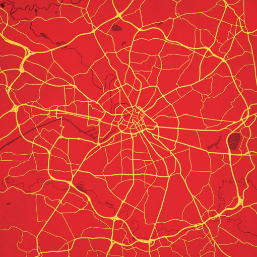 Manchester, England Map Art by City Prints
