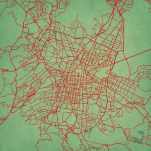 Mexico City, Mexico Map Art by City Prints