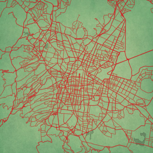 Mexico City, Mexico Map Art by City Prints