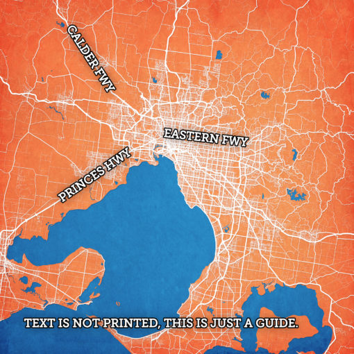 Melbourne, Australia Map Art by City Prints - Image 2