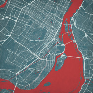 Montreal, Canada Map Art by City Prints