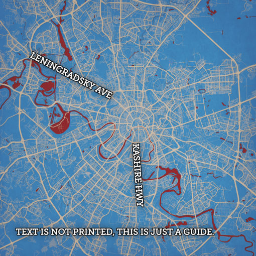 Moscow, Russia Map Art by City Prints - Image 2