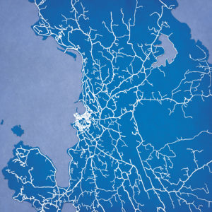 Mykonos, Greece Map Art by City Prints