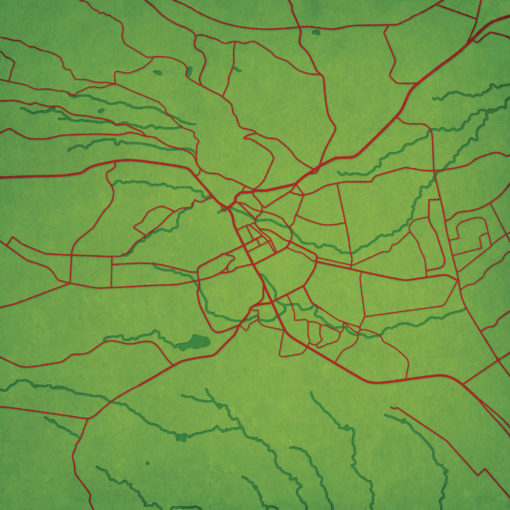 Nairobi, Kenya Map Art by City Prints