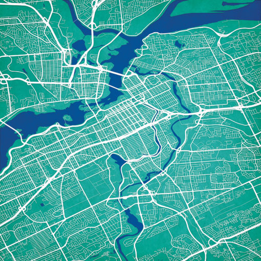 Ottawa, Canada Map Art by City Prints