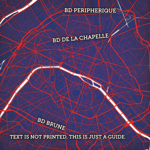 Paris, France Map Art by City Prints - Image 2
