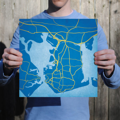 Portsmouth, England Map Art by City Prints - Image 3