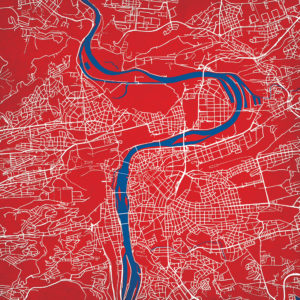 Prague, Czech Republic Map Art by City Prints