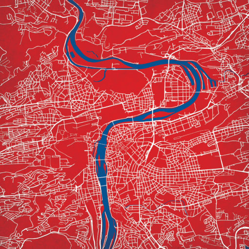 Prague, Czech Republic Map Art by City Prints