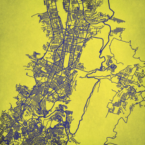 Quito, Ecuador Map Art by City Prints