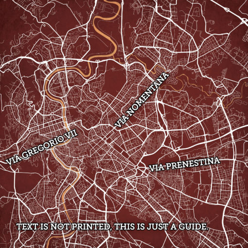 Rome, Italy Map Art by City Prints - Image 2