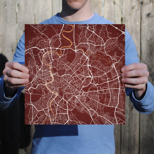 Rome, Italy Map Art by City Prints - Image 3