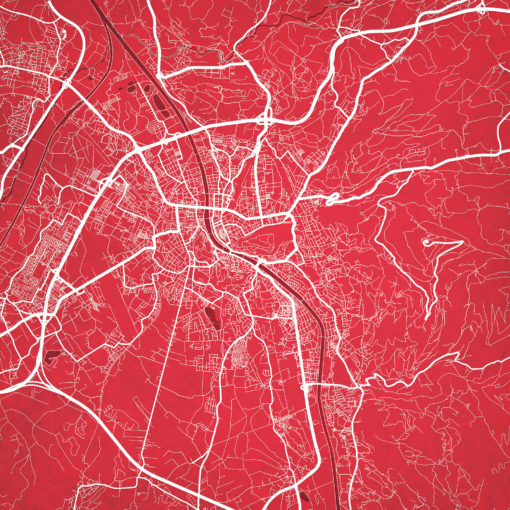 Salzburg, Austria Map Art by City Prints