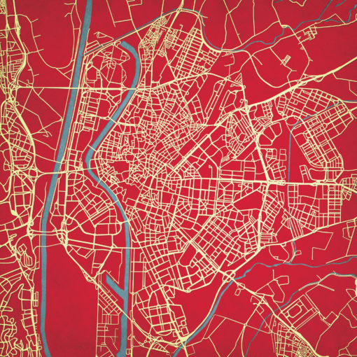 Seville, Spain Map Art by City Prints