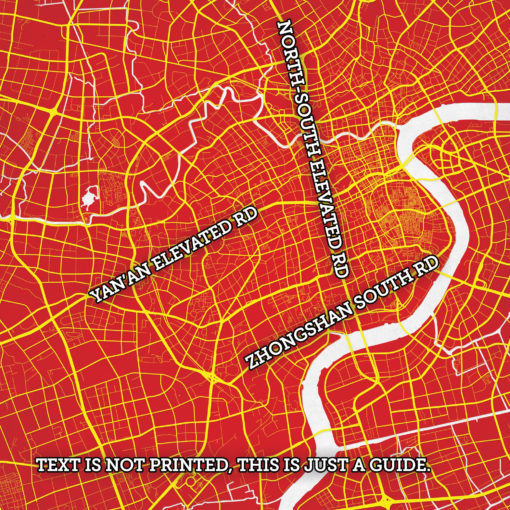 Shanghai, China Map Art by City Prints - Image 2