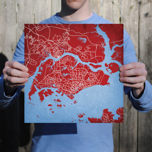 Singapore Map Art by City Prints - Image 3