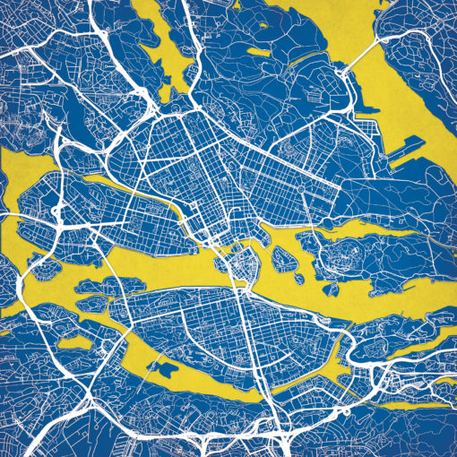 Stockholm, Sweden Map Art by City Prints