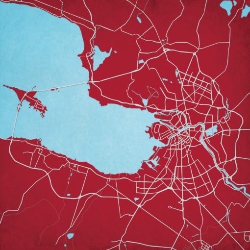 St. Petersburg, Russia Map Art by City Prints