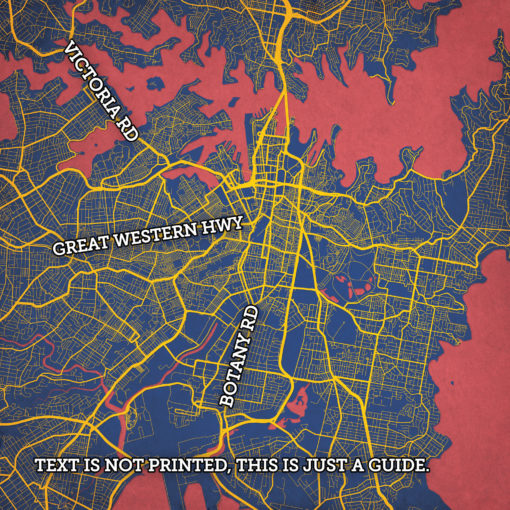 Sydney, Australia Map Art by City Prints - Image 2