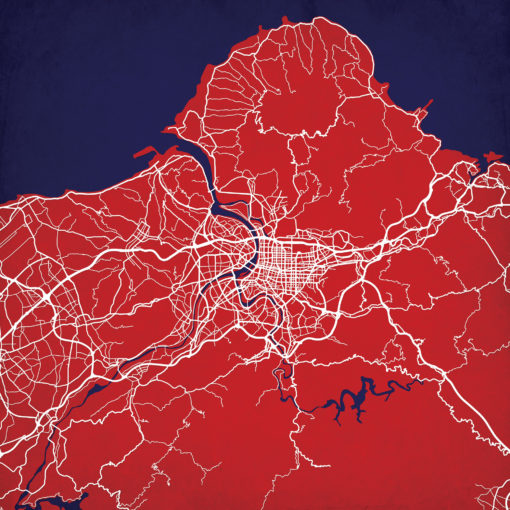 Taipei, Taiwan Map Art by City Prints