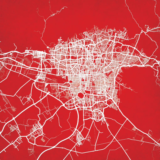 Tehran, Iran Map Art by City Prints