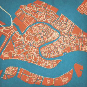 Venice, Italy Map Art by City Prints