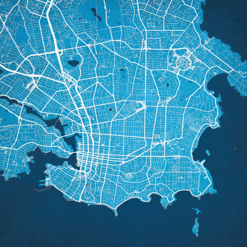 Victoria, Canada Map Art by City Prints