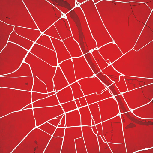 Warsaw, Poland Map Art by City Prints