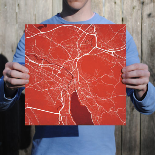 Zurich, Switzerland Map Art by City Prints - Image 3