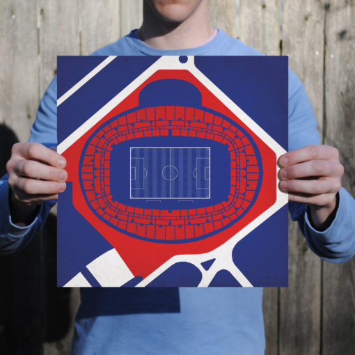 Parc des Princes Map Art by City Prints - Image 2