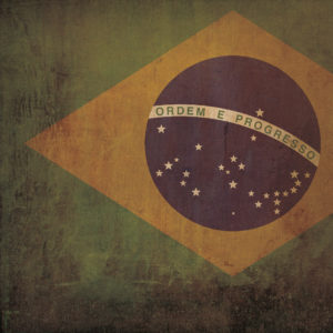 Brazil Flag Art by City Prints