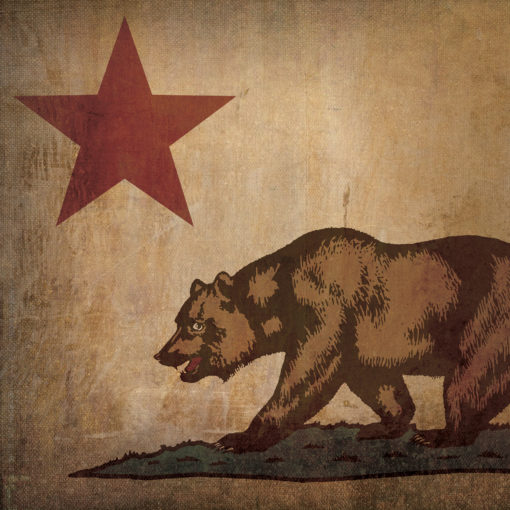 California Flag Art by City Prints
