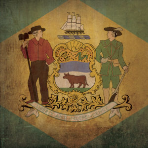 Delaware Flag Art by City Prints