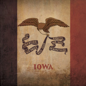 Iowa Flag Art by City Prints