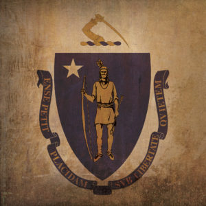 Massachusetts Flag Art by City Prints