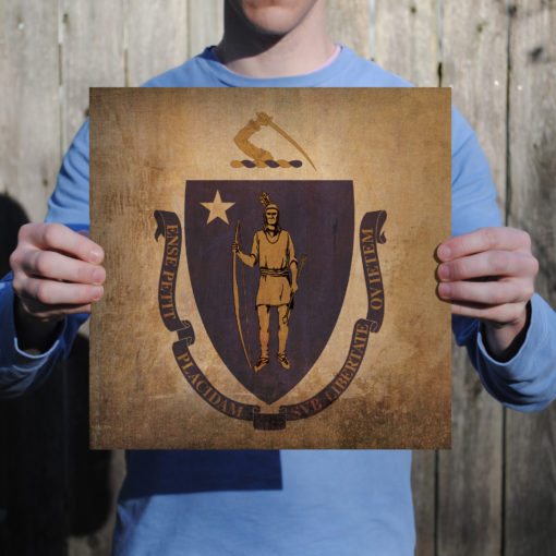 Massachusetts Flag Art by City Prints - Image 2