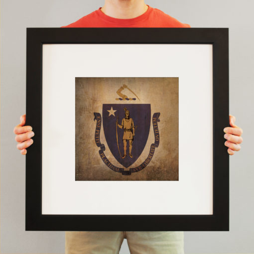 Massachusetts Flag Art by City Prints - Image 3