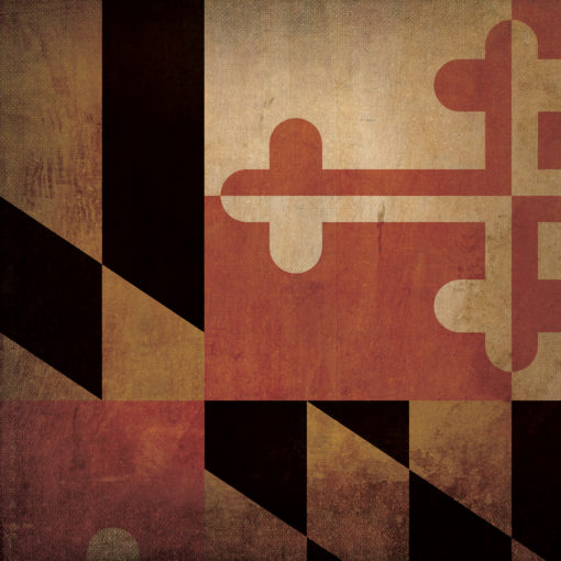 Maryland Flag Art by City Prints