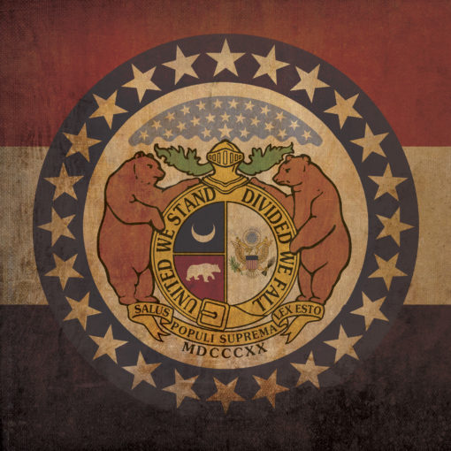 Missouri Flag Art by City Prints