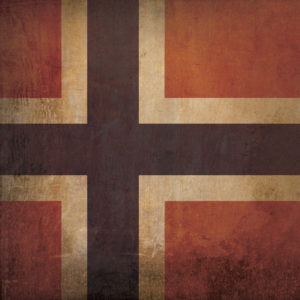 Norway Flag Art by City Prints