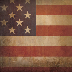 United States of America Flag Art by City Prints